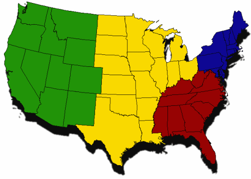 regional map of the us not